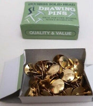 Load image into Gallery viewer, Solid Head Brass Drawing Pins Bulk Box (48 inners) CLEARANCE!!
