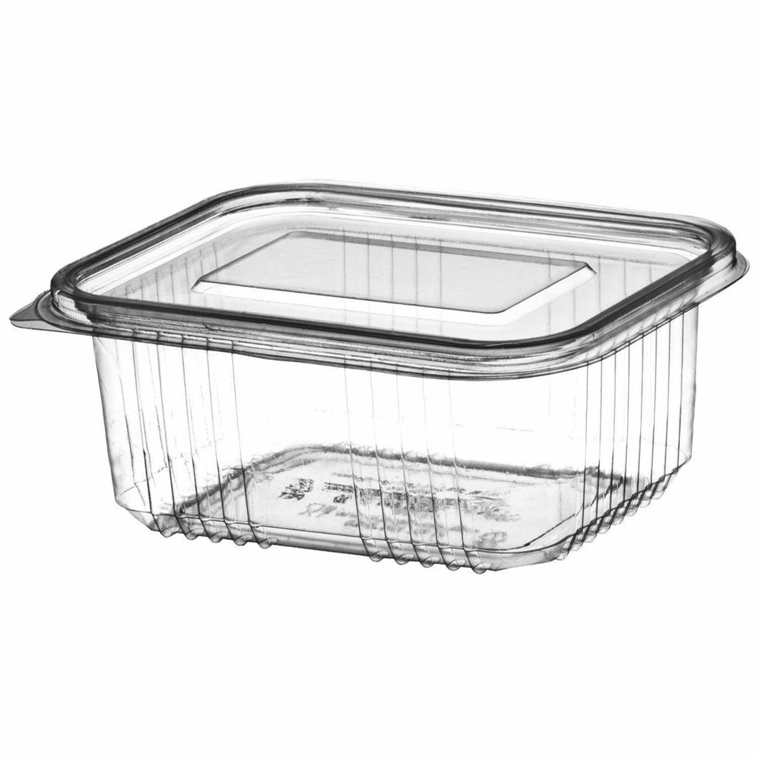 2000cc Reusable Plastic Hinged Salad Containers (Pack of 50pcs)