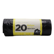 Load image into Gallery viewer, 20 Heavy Duty Black Refuse Sacks on a Roll
