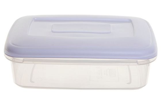 1.5 Litre Rectangular Food Storage Box with White Lid