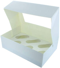 Load image into Gallery viewer, 25 x 6-hole Cupcake Boxes with inserts (Printed text on base)
