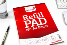 Load image into Gallery viewer, A4 Refill Pad 160 Pages Ruled Feint &amp; Margin Lined A4RPFM
