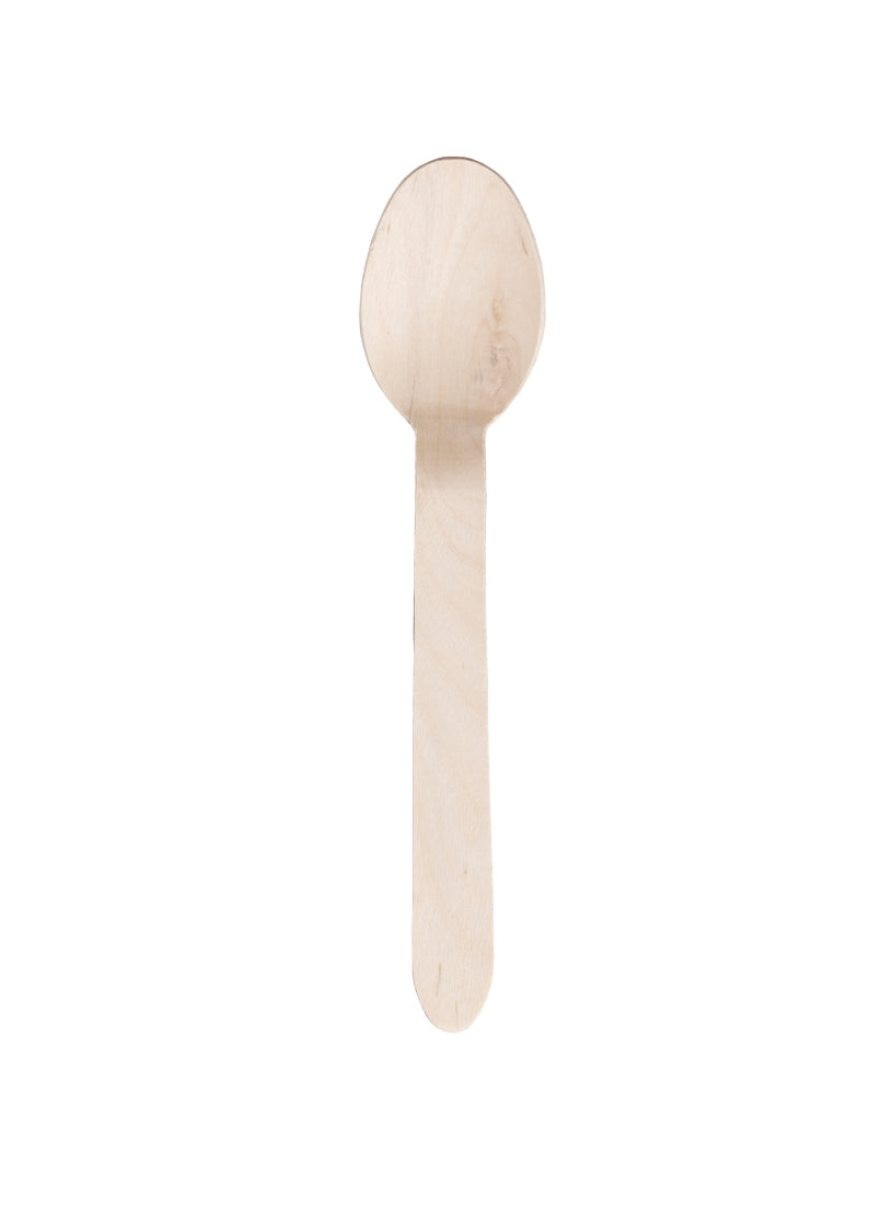 Biodegradable Wooden Spoons Heavy Duty (Pack of 100)