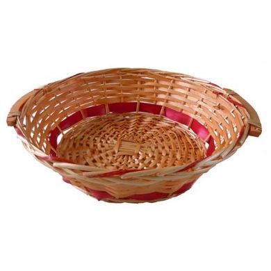 Red Two Tone Round Tray Basket (D40cm)