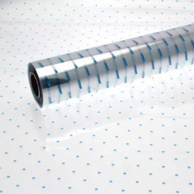 Blue Dot Cellophane Roll 80cm x 100 metres
