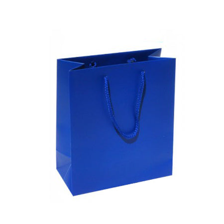 Medium Dark Blue Matt Metallic Gift Bags (Pack of 6)
