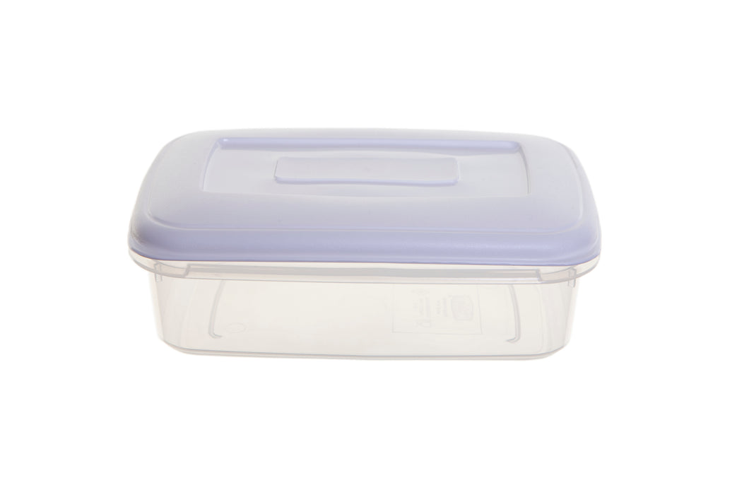 0.8 Litre Rectangular Food Storage Box with White Lid