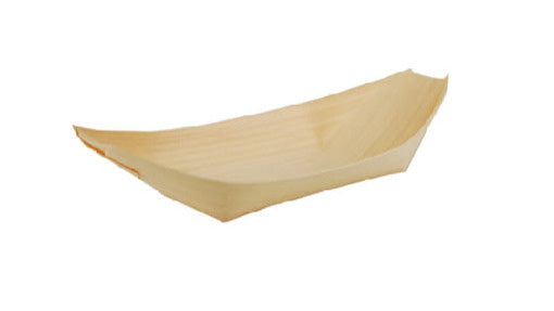 Disposable Serving Pieces Wood Boat 14x8.2cm (Pack 50)