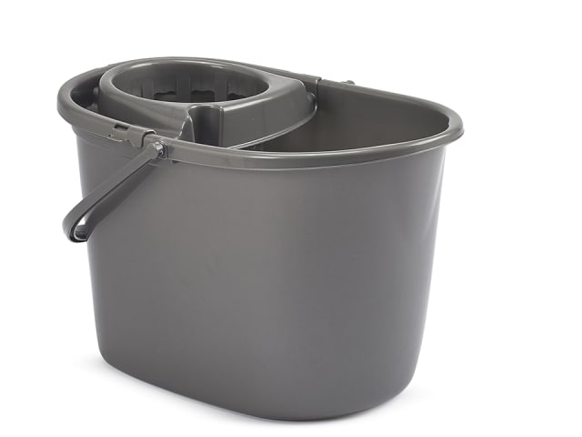 14Litre Silver Value Mop Bucket with Wringer
