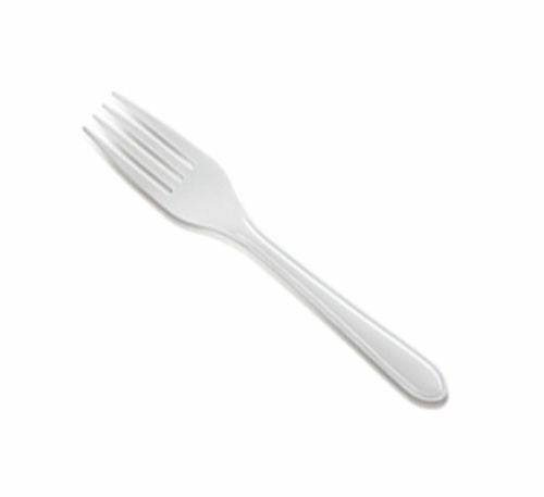 White Plastic Reusable Forks Heavy Duty (Pack of 50)