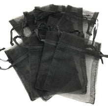 Load image into Gallery viewer, 4&quot; x 5&quot; Black Organza Favour Bags (Pack of 10)
