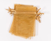 Load image into Gallery viewer, 4&quot; x 5&quot; Caramel Organza Favour Bags (Pack of 10)

