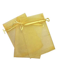 Load image into Gallery viewer, 4&quot; x 5&quot; Gold Organza Favour Bags (Pack of 10)
