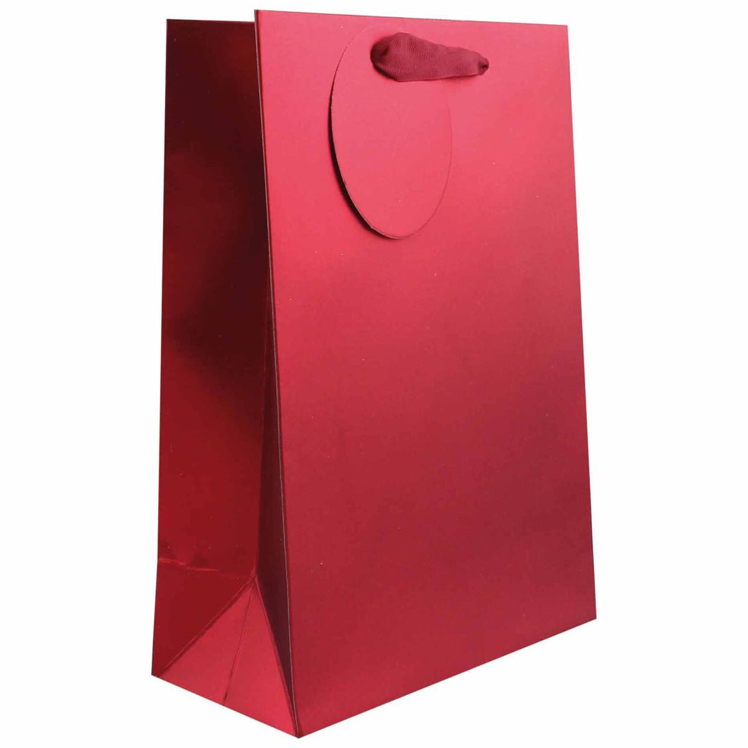 Medium Red Matt Metallic Gift Bags (Pack of 6)