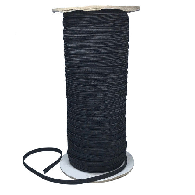 6 cord Elastic Black SC18 - 5mm x 100mtr roll