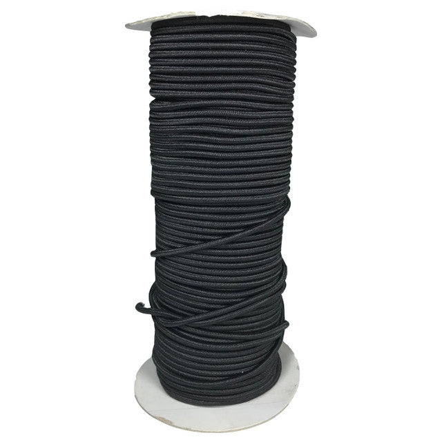 1 cord Round Shock Cord Elastic Black SC340 - 2.5mm x 50mtr roll