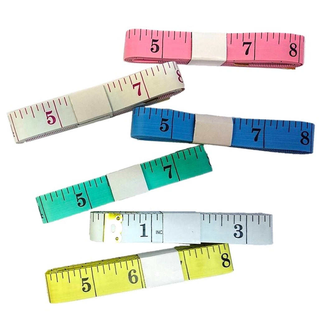Assorted Tailoring Tape Measures 150cm (Box of 12 pieces)
