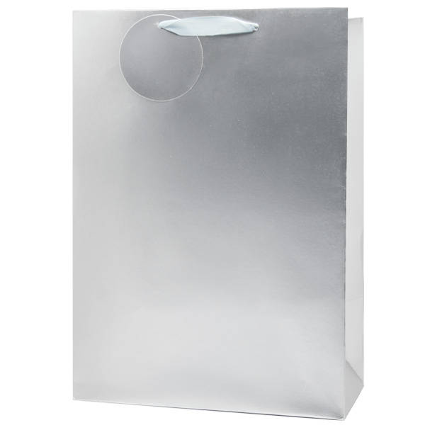 Medium Silver Matt Metallic Gift Bags (Pack of 6)