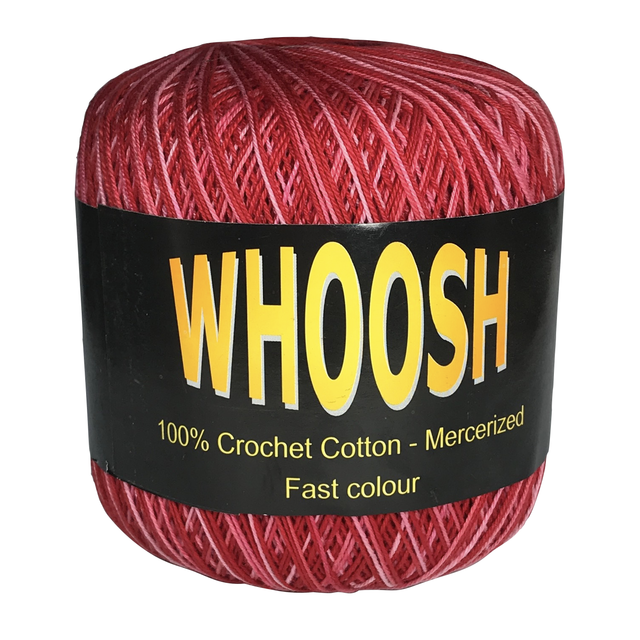 Variegated Red Crochet Cotton 350 yards
