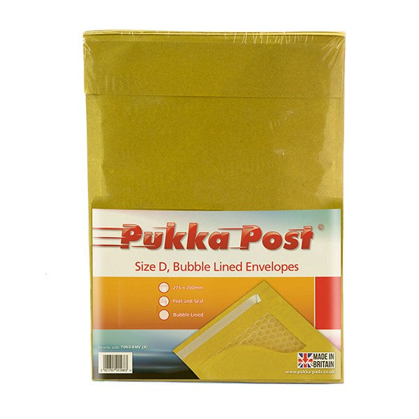 Size D Padded Envelopes Peel & Seal (Pack of 10)