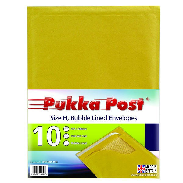 Size H Padded Envelopes Peel & Seal (Pack of 10)