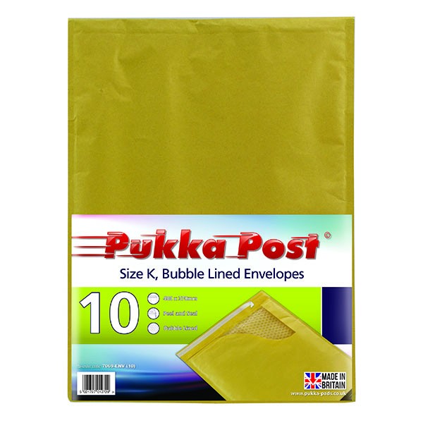 Size K Padded Envelopes Peel & Seal (Pack of 10)