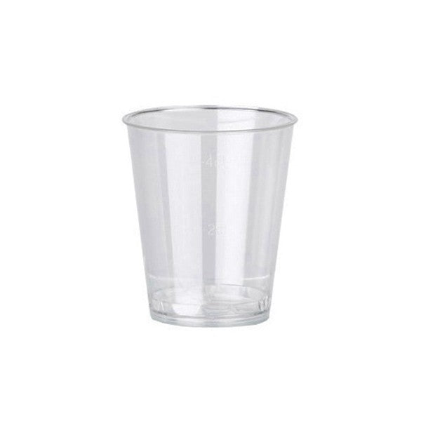 2oz Small Reusable Plastic Shot/Sampling Glasses (Pack of 40pcs)