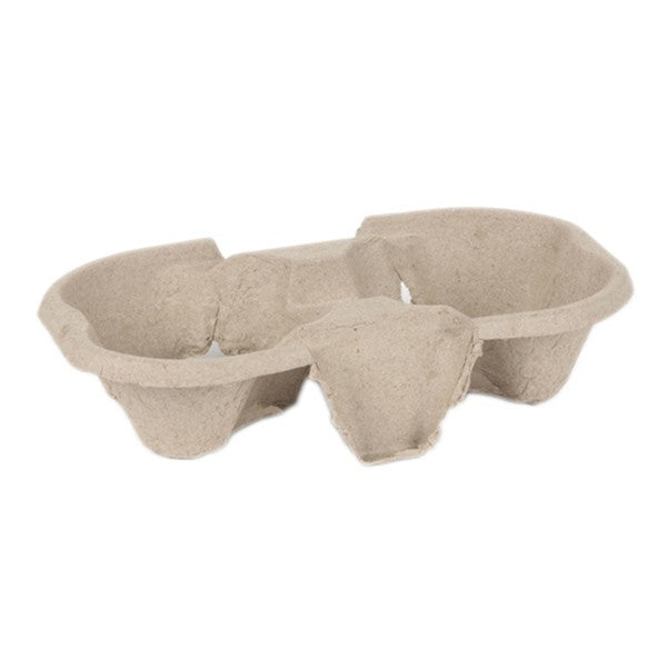 Moulded Pulp Fibre 2-Cup Carriers (Pack of 90)