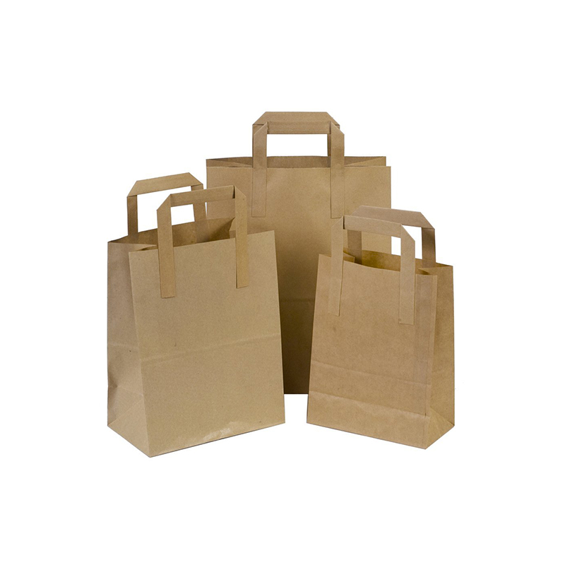 SOS Medium Pure Kraft Paper Carrier Bags (Case of 225)