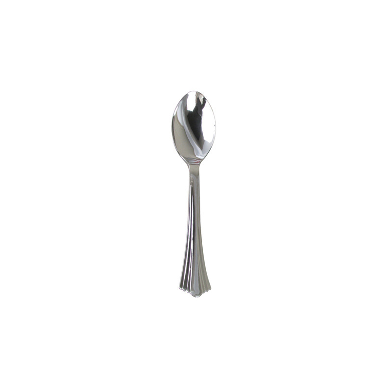 Disposable Reusable Silver Spoons 18cm (Pack of 10)