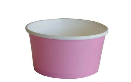 5oz Paper Ice Cream Tubs with Reusable Domed Lids (Set of 50pcs)