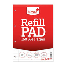 Load image into Gallery viewer, A4 Refill Pad 160 Pages Ruled Feint &amp; Margin Lined A4RPFM
