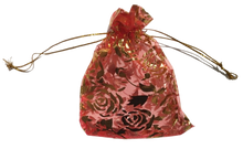 Load image into Gallery viewer, 100pcs x Red Small Organza Bags 9.5cm x 8.5cm

