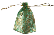 Load image into Gallery viewer, 100pcs x Green Small Organza Bags 9.5cm x 8.5cm
